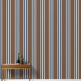 Papel Pintado Chocolate & Navy Double Rugby Stripe 