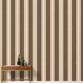 Papel Pintado Chocolate y Khaki Doble Raya de Rugby