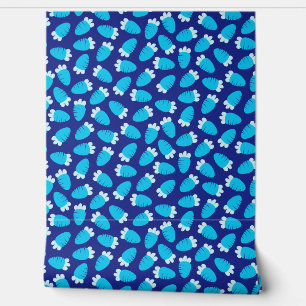 Papel Pintado Chubby Carrots Blue