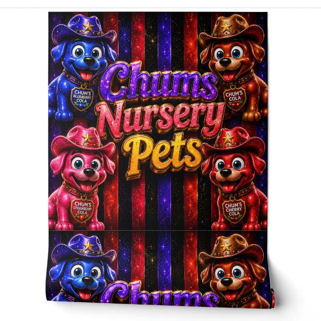 Papel Pintado chums nursery pets wallpaper/chums nursery (Desenrollar)