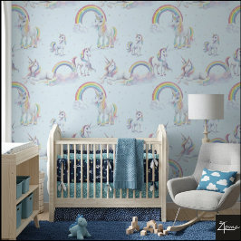 Papel Pintado Cielos suaves de unicornio soñador