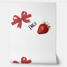 Cinta roja y blanca con fresa