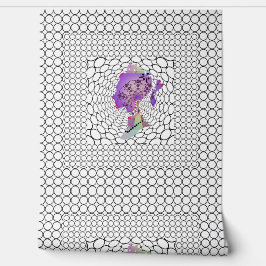 Papel Pintado Circle Squares Princess Ponytail Center