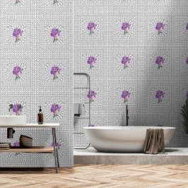 Papel Pintado Circle Squares Princess Ponytail Center