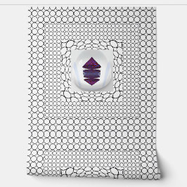 Papel Pintado Circulo cuadrado Prisma púrpura