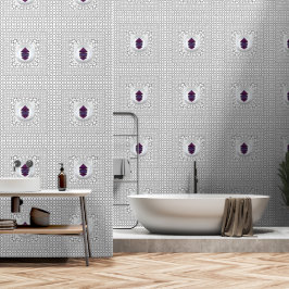 Papel Pintado Circulo cuadrado Prisma púrpura