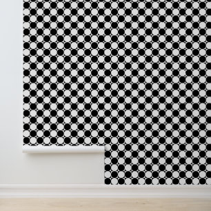 Papel Pintado Círculo de colores DIY en cuadrado #2 negro blanco