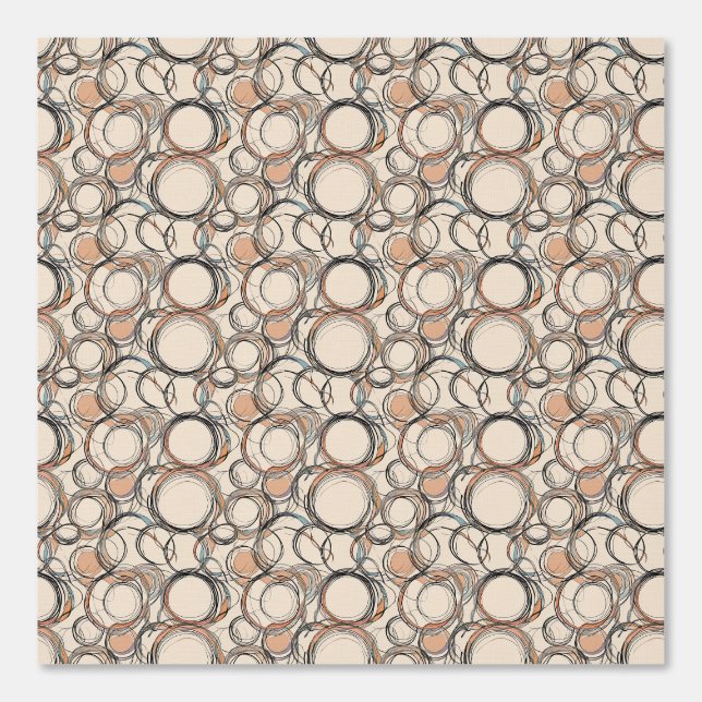 Papel Pintado Círculos de escrúpulos caprichosos: un patrón jugu (Anverso)