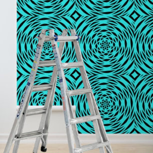 Papel Pintado Círculos de giroscopio azules negros de pelar y pe