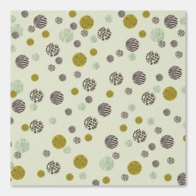 Papel Pintado Círculos de impresión de cebra de tigre leopardo e (Anverso)