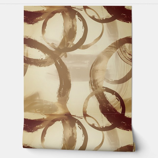 Papel Pintado Círculos dorados Formas circulares (Desenrollar)