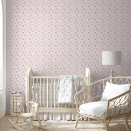 Papel Pintado círculos y puntos en color rojo suave