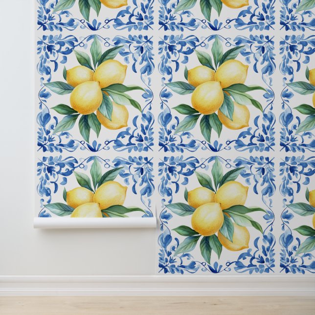 Papel Pintado Cítrico Mediterráneo Elegante (Solicitud)