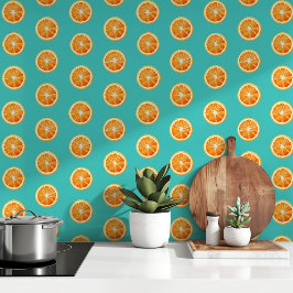 Papel Pintado Citrus Splash: Vibrante trozo de Naranja
