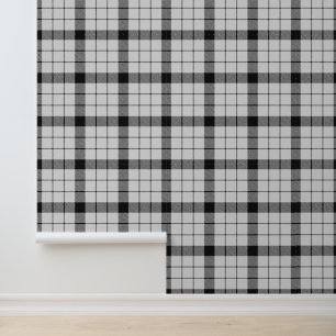 Papel Pintado Clan MacFarlane Tartán blanco y negro