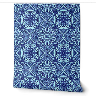 Papel Pintado Clásico de color azul vintage "Ratti_Creative_Arts