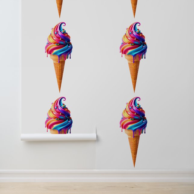 Papel Pintado Clásico de helado de SlipperyJoe (Solicitud)