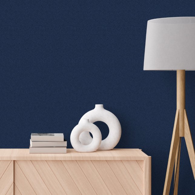Papel Pintado Clásico simple efecto tuiteado de arenque azul mar (Subido por el creador)