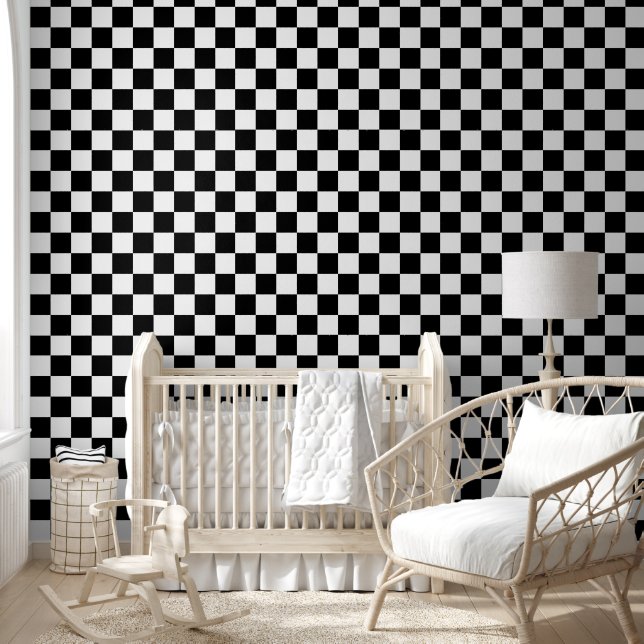 Papel Pintado Classic black checkerboard (Niños)