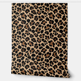 Papel Pintado Classic Leopard Print Pattern in Beige and Brown