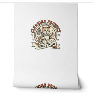 Papel Pintado Cleaning Product Retro Ad Cat Cleaning Product Ret