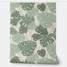 Papel Pintado Cliff Hanger Hawaiian Monstera Leaf - Verde humean