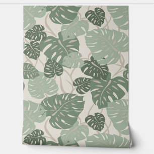 Papel Pintado Cliff Hanger Hawaiian Monstera Leaf - Verde humean