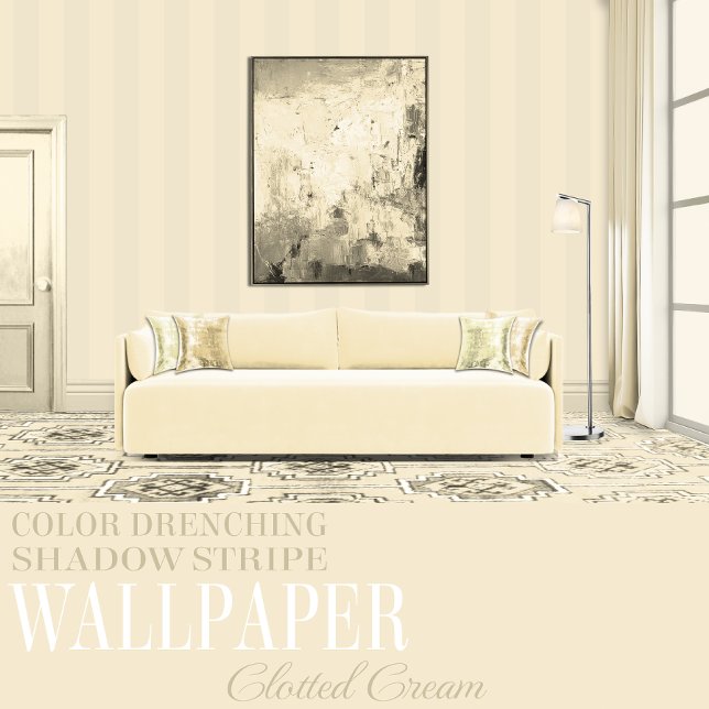 Papel Pintado Clotted Cream Six Inch Shadow Stripe (Subido por el creador)