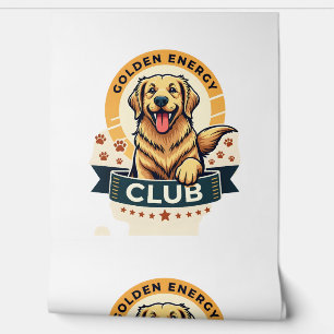 Papel Pintado Club de Energía Dorada Retriever Dorado Perro Anti
