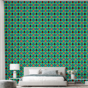 Papel Pintado Coccinelas y flores coloridas