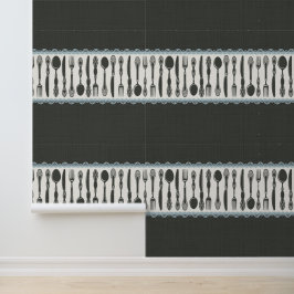 Papel Pintado Cocina de cubiertos de vintage retro de vintage de