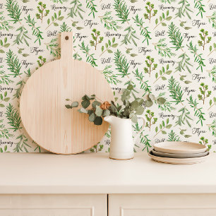 Papel Pintado Cocina de jardín de hierbas vibrante