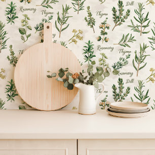 Papel Pintado Cocina Jardín de Hierbas