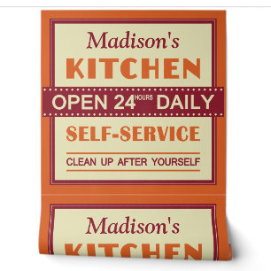 Papel Pintado Cocina - nombre personalizado -