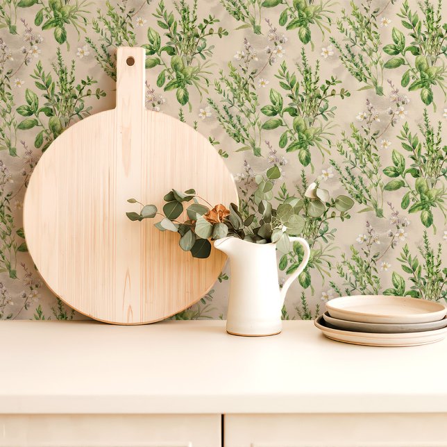 Papel Pintado Cocina Sage Green Wild Herbs (Subido por el creador)