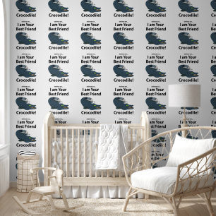 Papel Pintado Cocodrilo Lagarto Divertido Cocodrilo