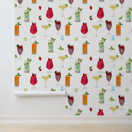 Papel Pintado Cócteles acuarelas y bebidas Fiestas