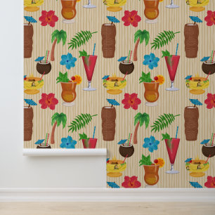 Papel Pintado Cócteles tropicales de Tiki