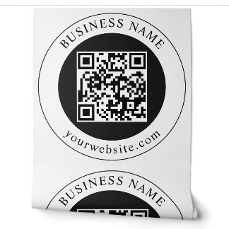 Papel Pintado Código QR con nombre de empresa editable