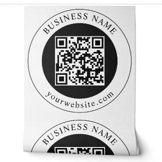 Papel Pintado Código QR con nombre de empresa editable