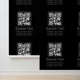 Papel Pintado Código QR personalizable y plantilla de texto edit