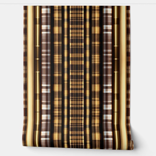 Papel Pintado Colección de arte Lamperia de moda Gold Wood (Desenrollar)