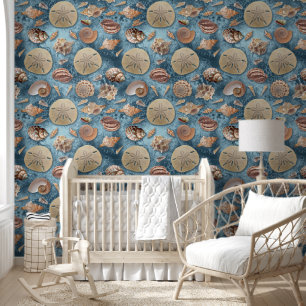 Papel Pintado Colección de Conchas Marinas