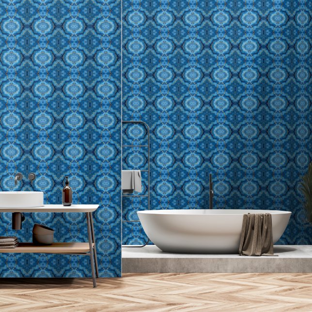 Papel Pintado Colección de mármol azul de Azure (Baño)