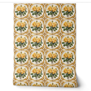 Papel Pintado Colección elegante y moderna de rosa amarillo