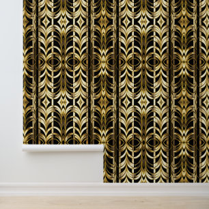 Papel Pintado Colección popular del arte del oro negro