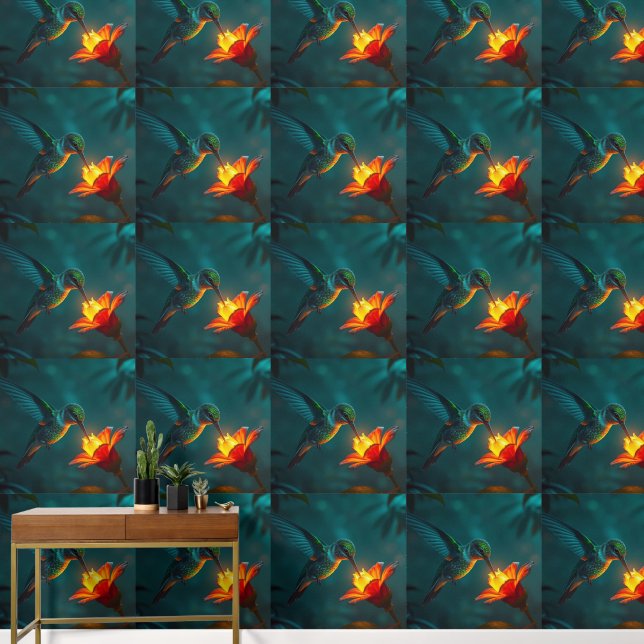 Papel Pintado Colibrí en el jardín (Pasillo)