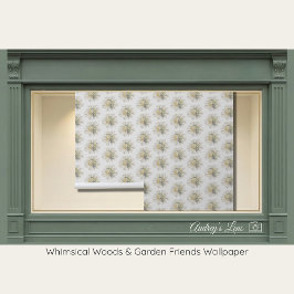 Papel Pintado Colibrí | Fondo floral blanco