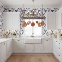 Papel Pintado Colibríes Vid Floral Toile País Francés