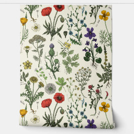 Papel Pintado Collage de flores silvestres